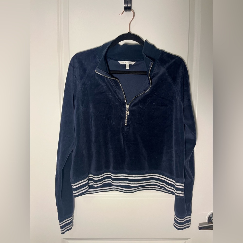 Victoria’s Secret navy blue velour zip-up - Juicy Couture inspired